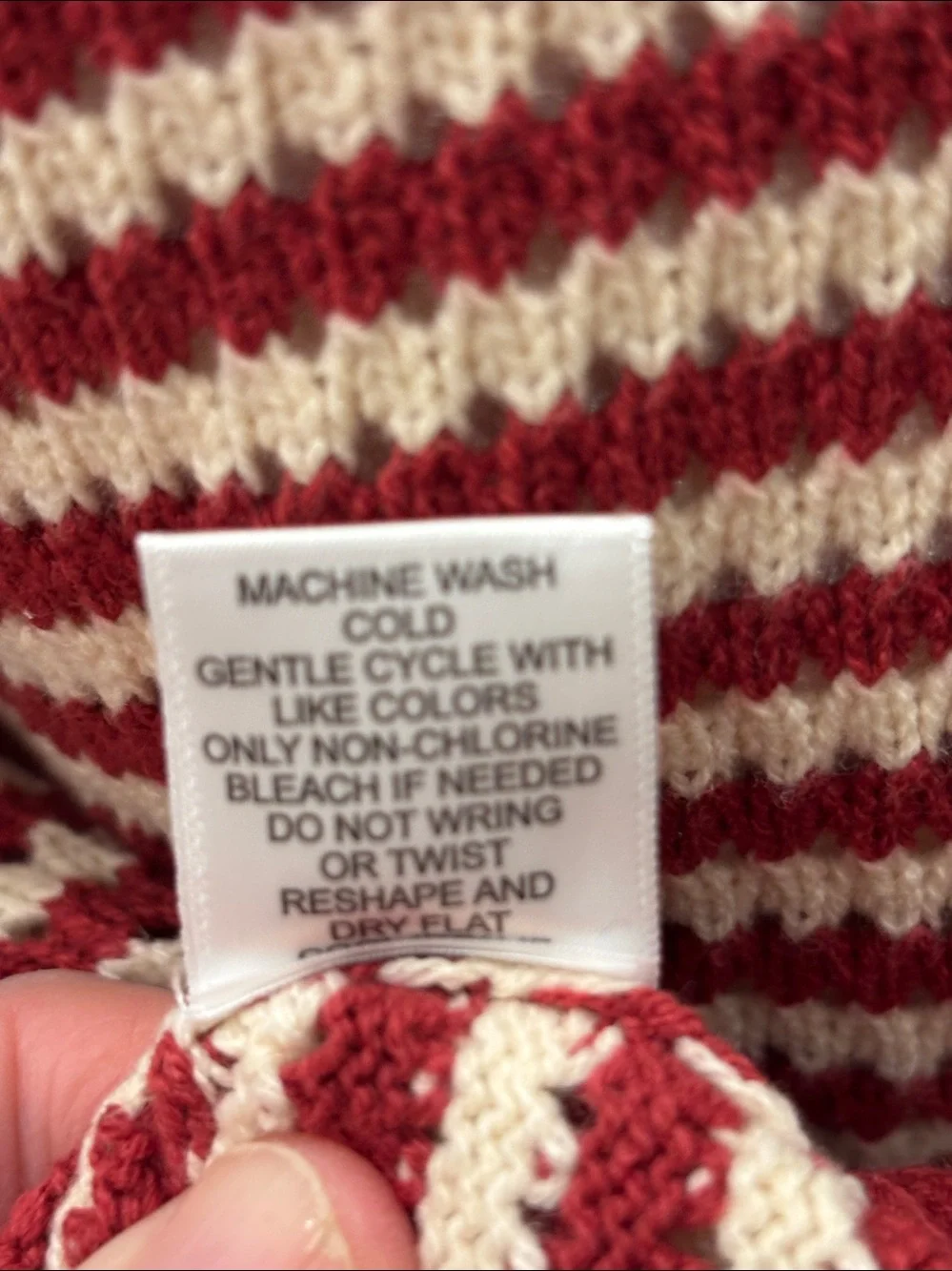 NWT SOHO & Stella US flag Striped open knit Sweater- XL